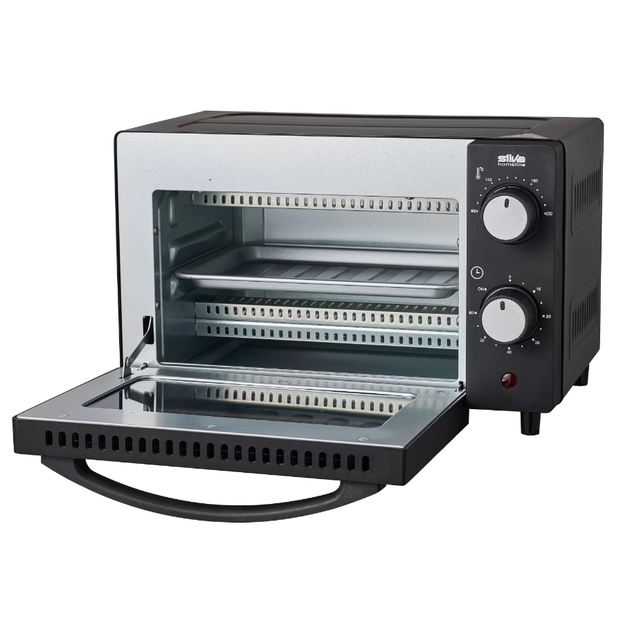 Silva MB1000 Minibackofen 10l 650 Watt schwarz/chrom  