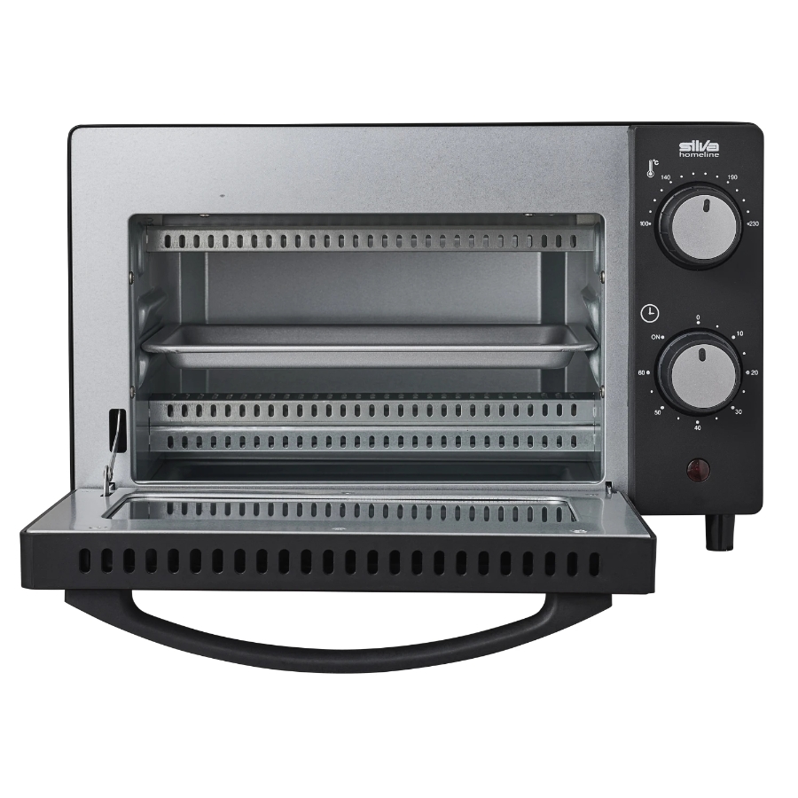Silva MB1000 Minibackofen 10l 650 Watt schwarz/chrom  