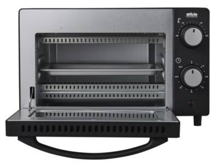 Silva MB1000 Minibackofen 10l 650 Watt schwarz/chrom  