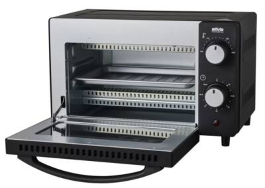 Silva MB1000 Minibackofen 10l 650 Watt schwarz/chrom  
