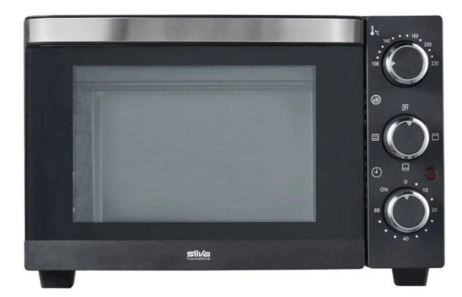  MB1600 Minibackofen 15 L Schwarz 1200 Watt, Temperaturr. 100-230 °C, 