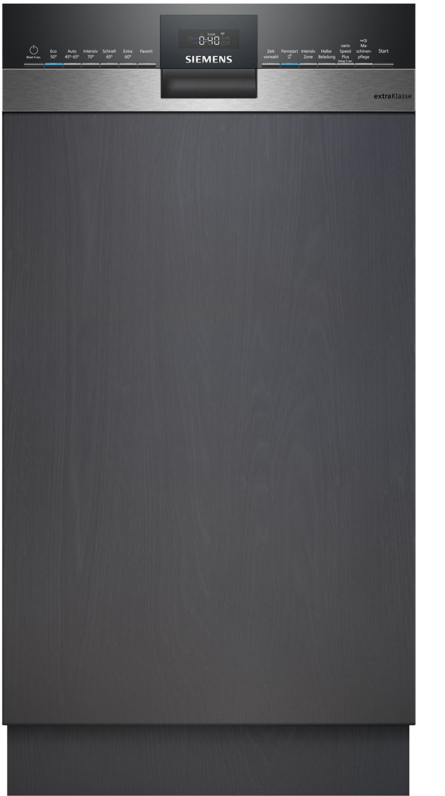Siemens SR53ES01LD  Geschirrspüler Einbau teilintegriert  45 cm Edelstahl/schwarz