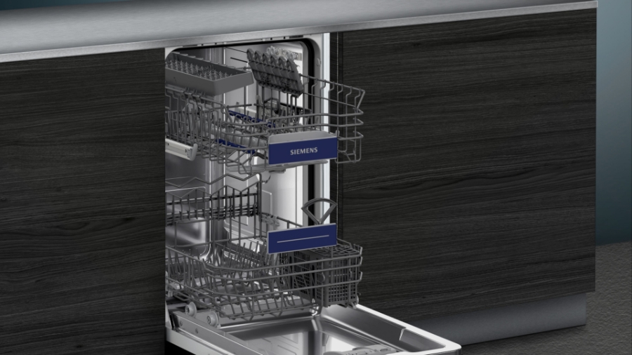 Siemens SR53ES01LD  Geschirrspüler Einbau teilintegriert  45 cm Edelstahl/schwarz