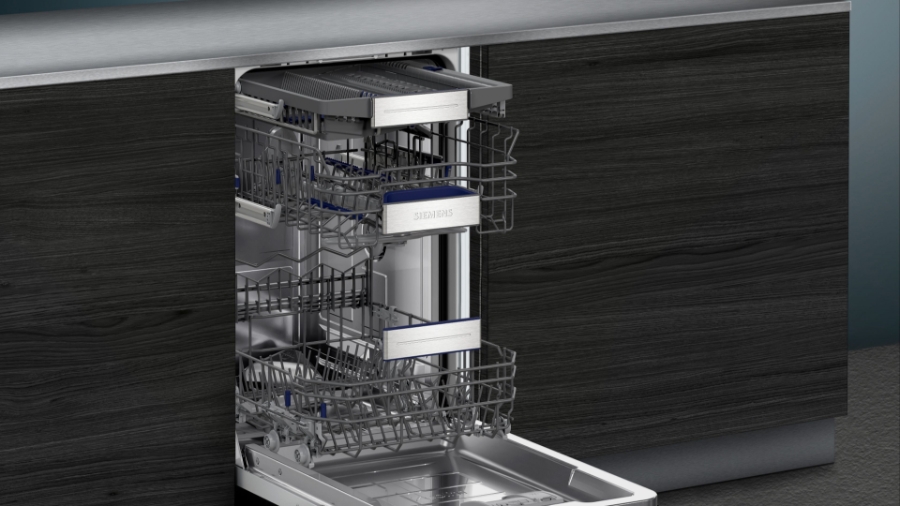 Siemens SR55ZS01MD Geschirrspüler Einbau teilintegriert 45 cm mit Besteckschublade