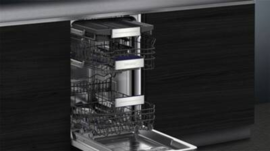 Siemens SR55ZS01MD Geschirrspüler Einbau teilintegriert 45 cm mit Besteckschublade
