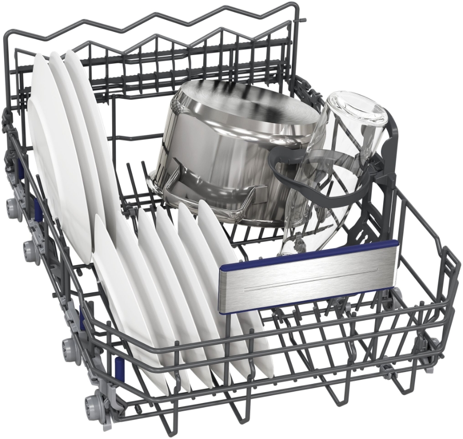 Siemens SR55ZS10ME Geschirrspüler Einbau teilintegriert 45 cm mit Besteckschublade ,Zeolith