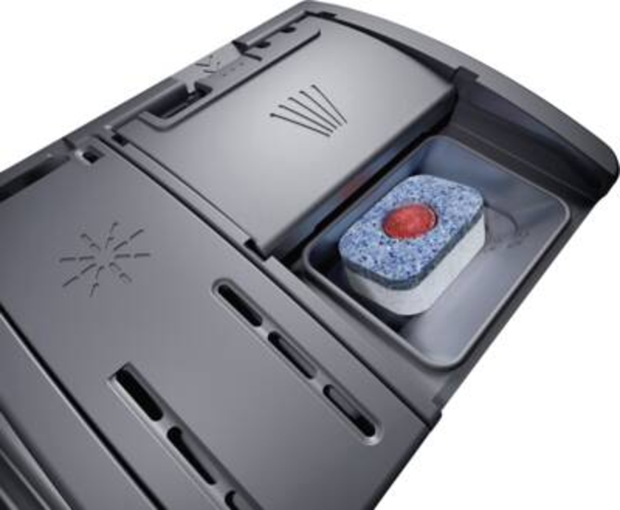Siemens SR55ZS10ME Geschirrspüler Einbau teilintegriert 45 cm mit Besteckschublade ,Zeolith