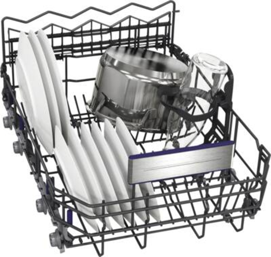 Siemens SR55ZS10ME Geschirrspüler Einbau teilintegriert 45 cm mit Besteckschublade ,Zeolith