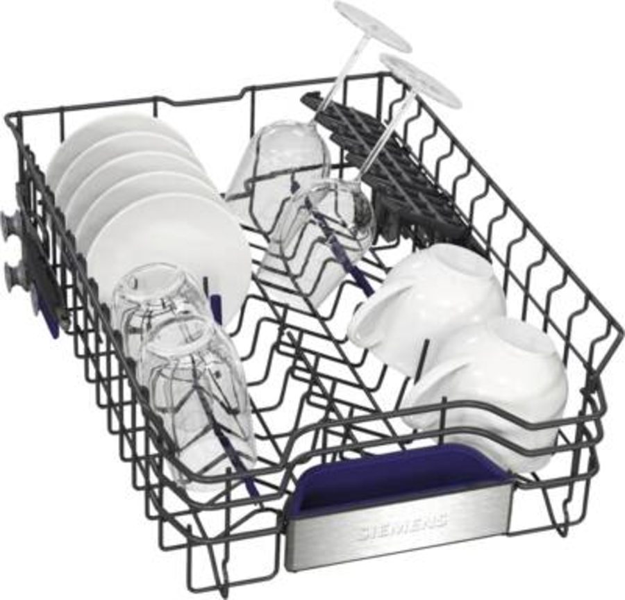Siemens SR55ZS10ME Geschirrspüler Einbau teilintegriert 45 cm mit Besteckschublade ,Zeolith