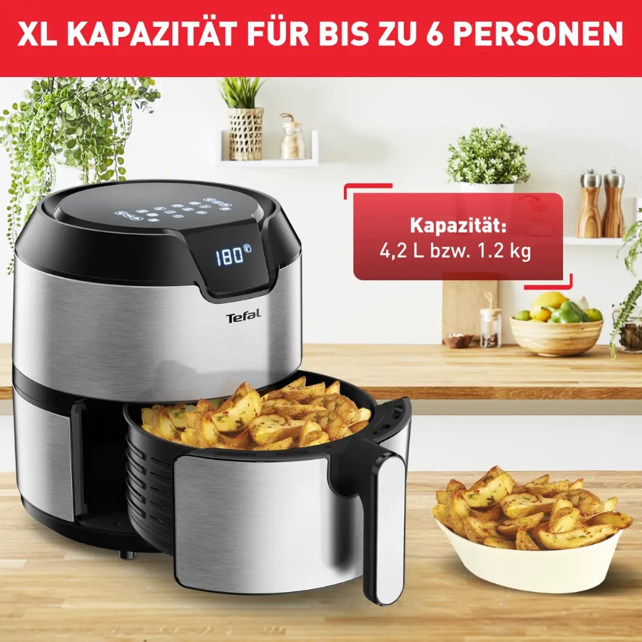 Tefal EY401D Easy Fry Deluxe 4,2 L für 6 Portionen 1500 W