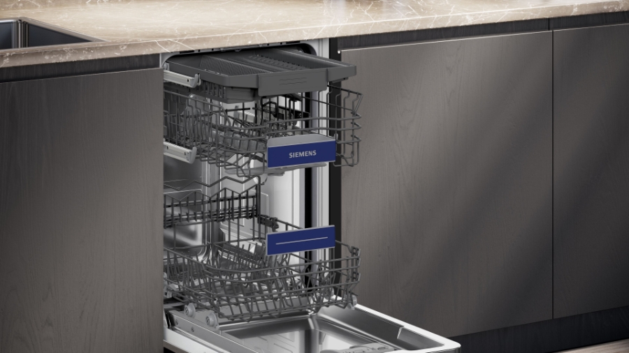 Siemens SR43ES24ME Unterbau-Einbau Geschirrspüler 45 cm mit Besteckschublade