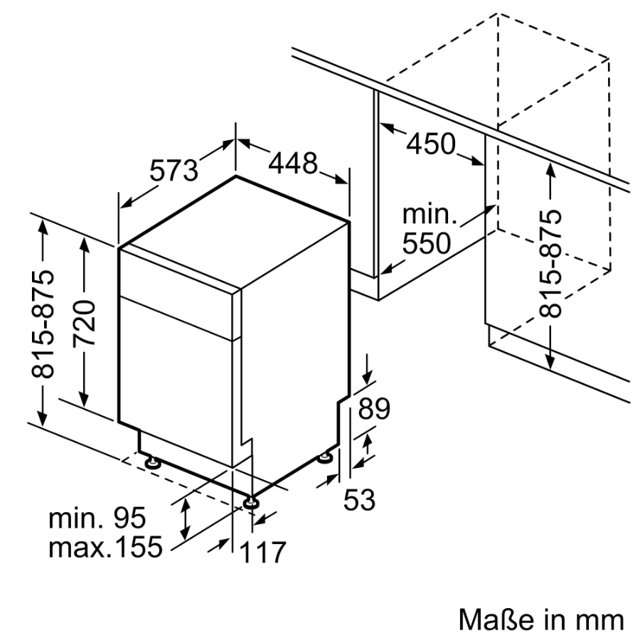 Siemens SR43ES24ME Unterbau-Einbau Geschirrspüler 45 cm mit Besteckschublade