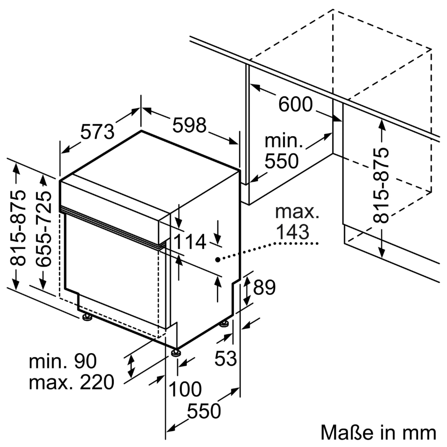 Siemens SN53ES02BD Geschirrspüler Einbau teilintegriert 60cm 