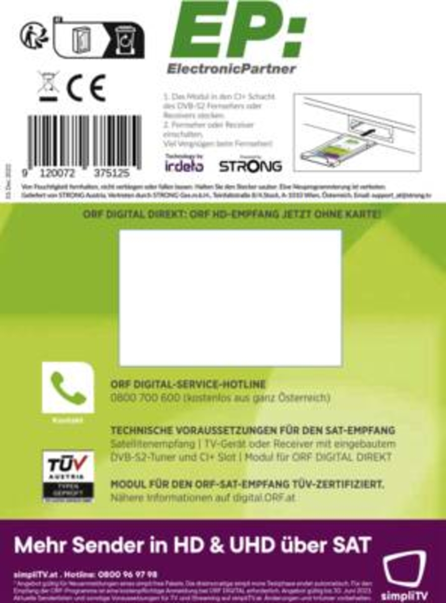 Strong EP: simpliTV SAT Modul 1.4 