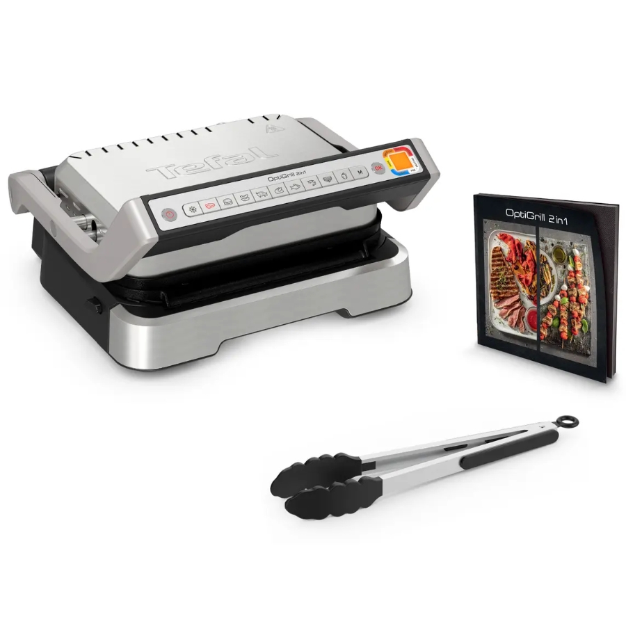 Tefal GC773D Optigrill 2in1 Inox inkl. Grillzange  
