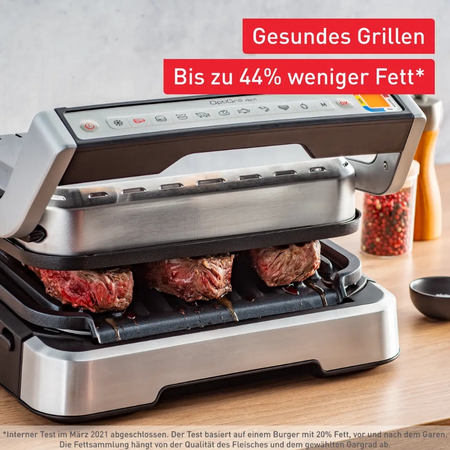 Tefal GC773D Optigrill 2in1 Inox inkl. Grillzange  
