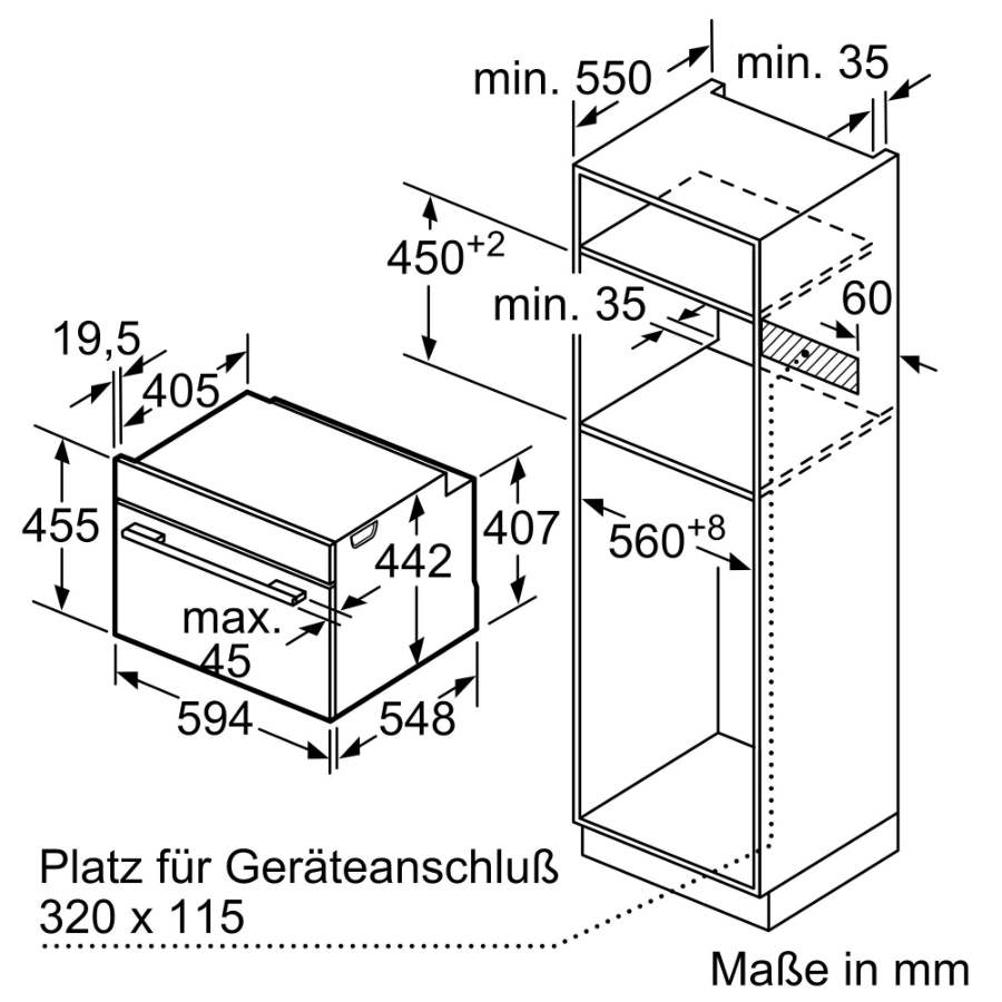 Siemens CS736G1B1  iQ700, Einbau-Kompaktdampfbackofen 