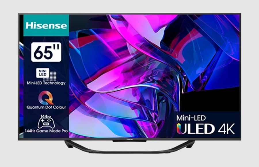 Hisense 65U7KQ 164 cm (65 Zoll) Fernseher 4K Mini LED  ULED HDR Smart TV Schwarz