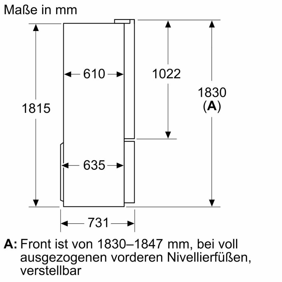 Bosch KFD96APEA Multi Door  183 x 90.5 cm Gebürsteter Stahl 