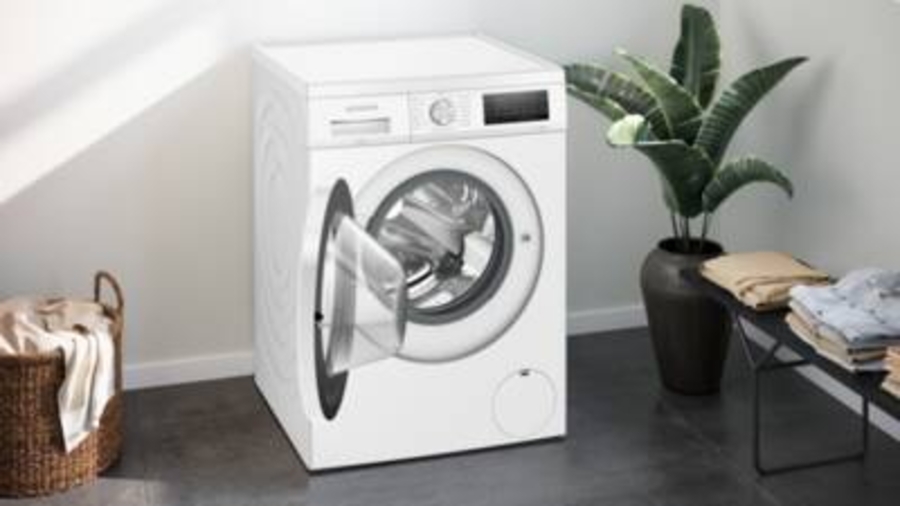 Siemens WU14UT49 Waschmaschine 9kg 1400 U/min Frontlader 60 cm Weiss Warmwasser-Anschluss,Unterbaufähig