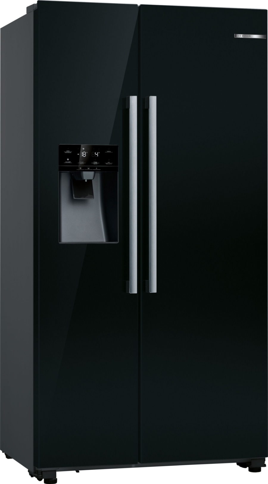 Bosch KAD93ABEP Side by Side 178.7 x 90.8 cm, Schwarz NoFrost,Eis- und Wasserspender mit Wasseranschluss
