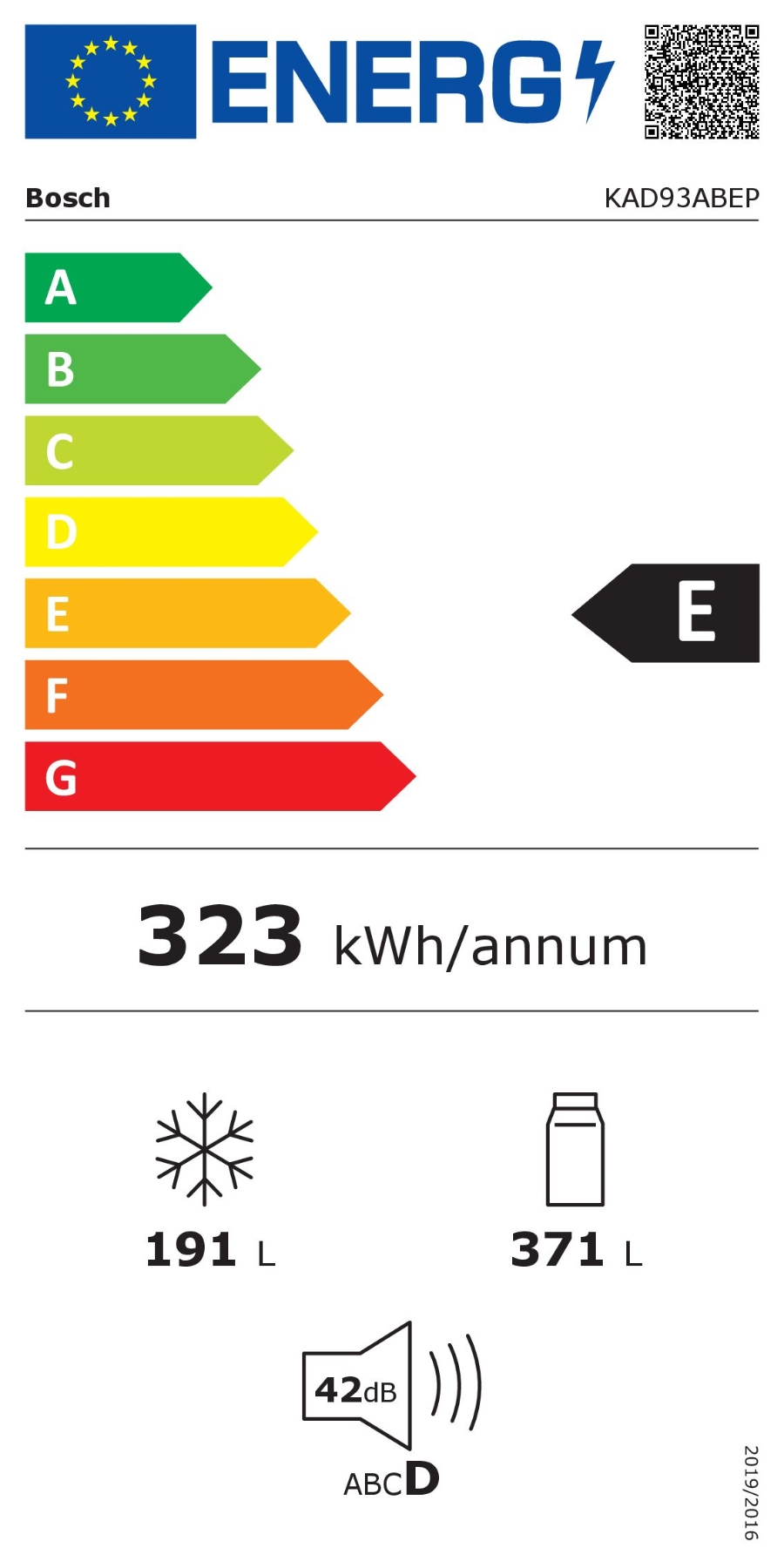 Bosch KAD93ABEP Side by Side 178.7 x 90.8 cm, Schwarz NoFrost,Eis- und Wasserspender mit Wasseranschluss