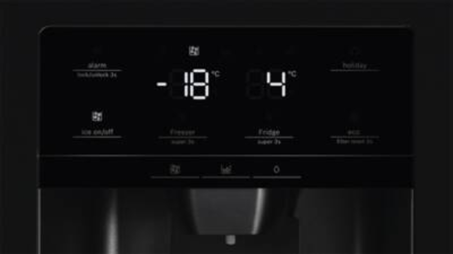 Bosch KAD93ABEP Side by Side 178.7 x 90.8 cm, Schwarz NoFrost,Eis- und Wasserspender mit Wasseranschluss