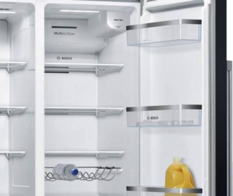 Bosch KAD93ABEP Side by Side 178.7 x 90.8 cm, Schwarz NoFrost,Eis- und Wasserspender mit Wasseranschluss