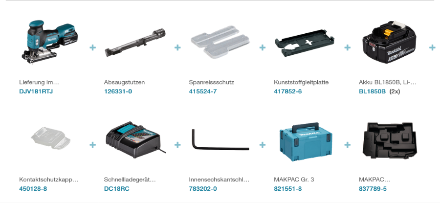 Makita DJV181RTJ Akku-Pendelhubstichsäge LXT 18 V • 800 - 3.500 Hub/min