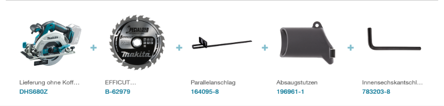 Makita DHS680Z Akku-Handkreissäge LXT 18 V • 5.000 U/min • 165 mm