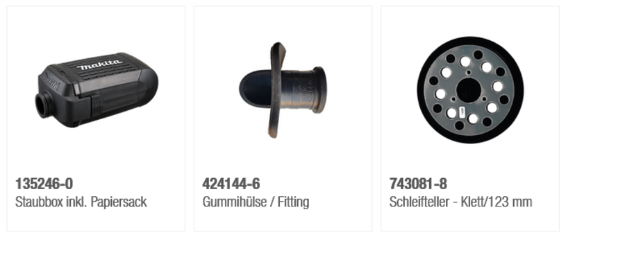 Makita BO5030 Exzenterschleifer 300 W • 12.000 min-¹ • 125 mm