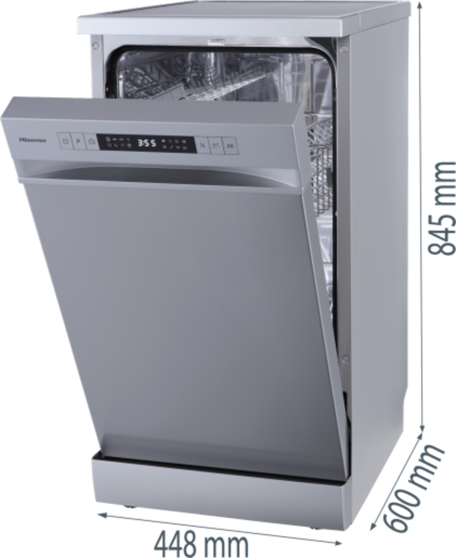 Hisense HS522E10X  Geschirrspüler Stand 45 cm Edelstahl 