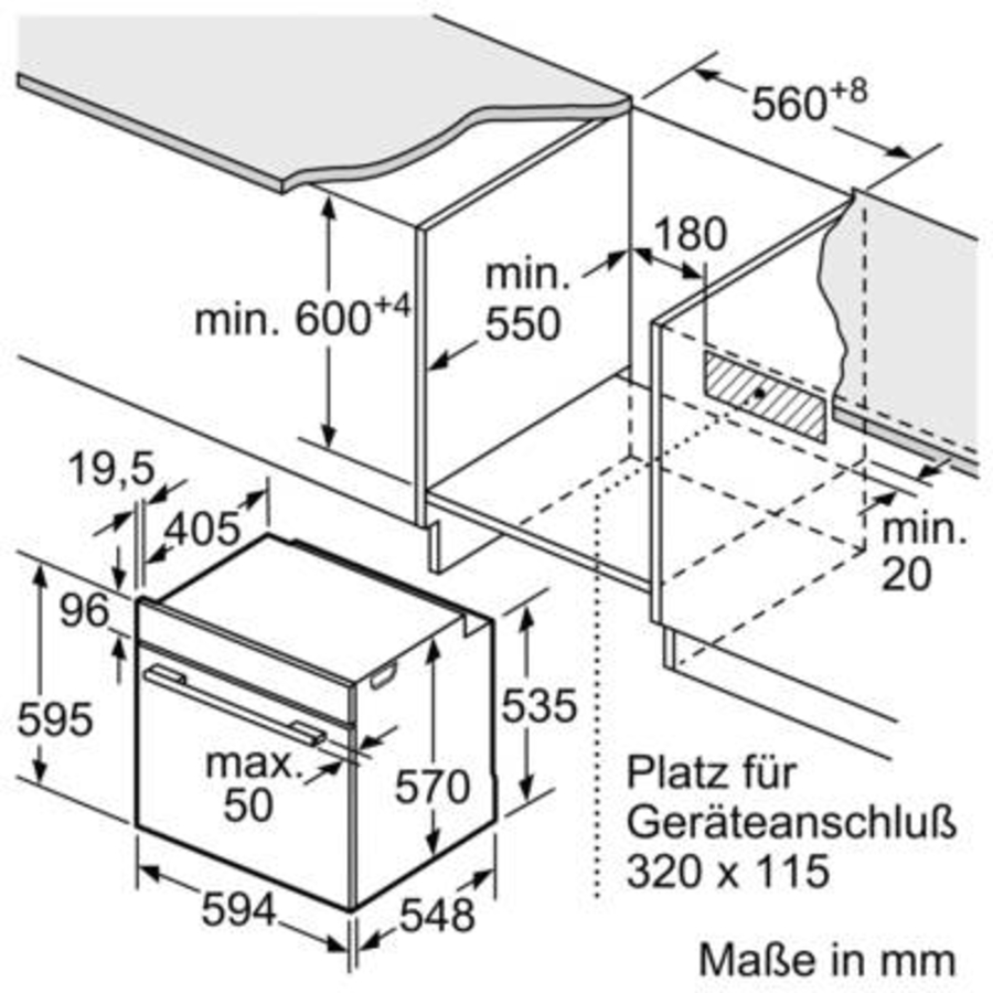Bosch ATMKPYIN1 (HEG278AB4 + NXX645CB5M + HEZ9FF010) Herdset Einbau