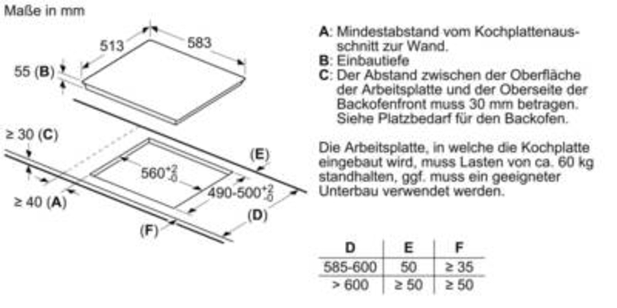 Bosch ATMKPYIN2 (HEG278AB4 + NVQ645CB6M) Herdset Einbau