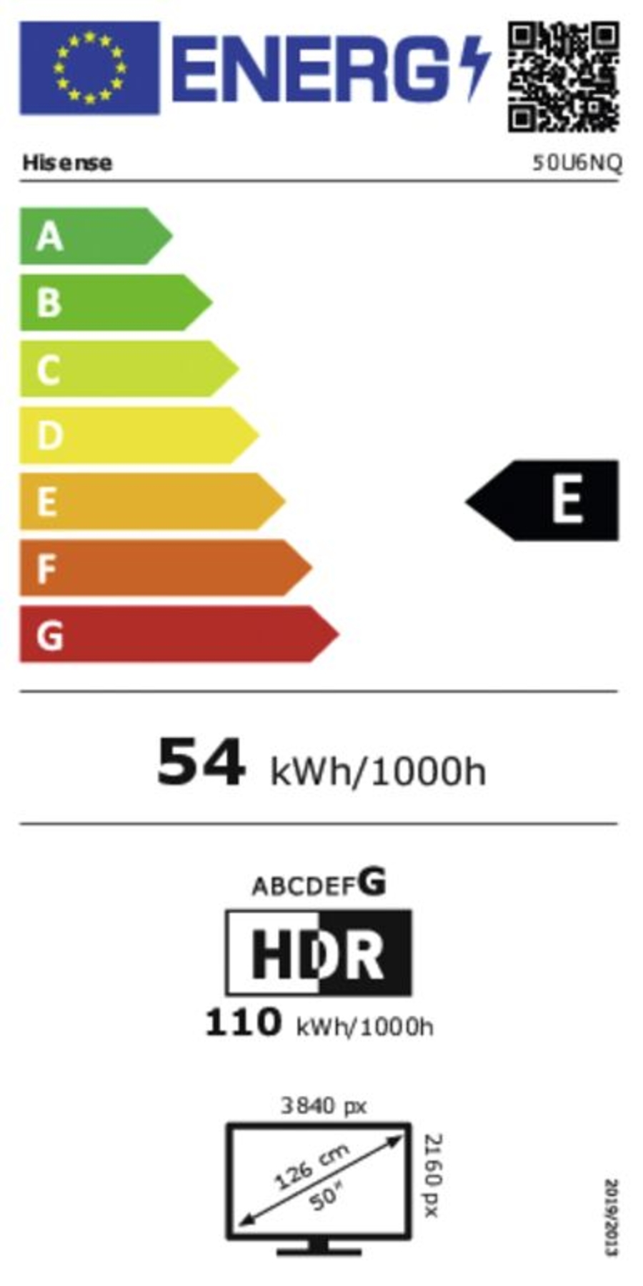 Hisense 50U6NQ (50 Zoll) Fernseher 4K Mini LED ULED HDR Smart  