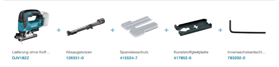 Makita DJV182Z Akku-Pendelhubstichsäge LXT 18 V • 800 - 3.500 Hub/min