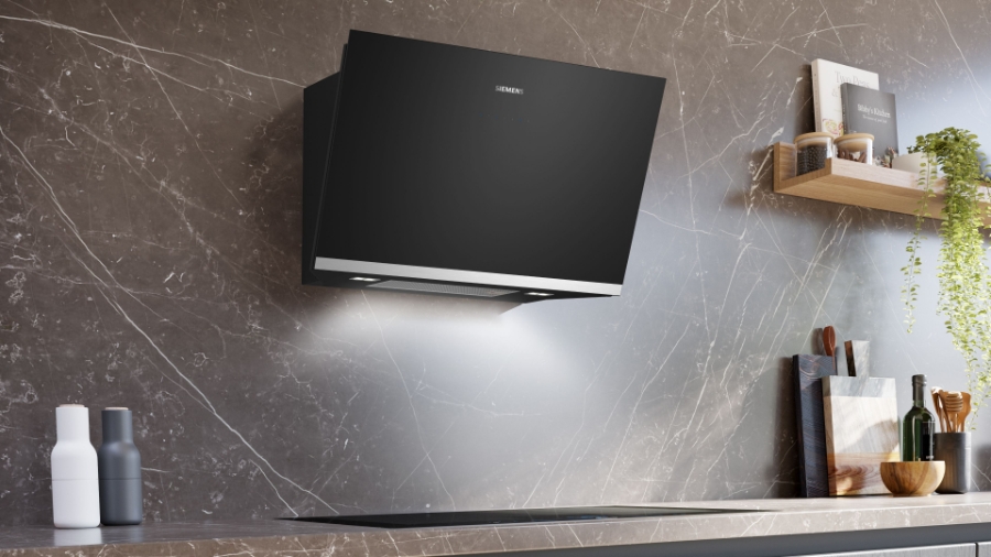 Siemens LC81KAN60 iQ500, Wandesse, 80 cm, Klarglas schwarz bedruckt 