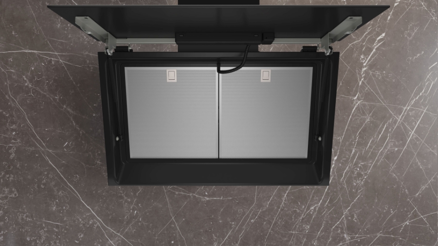 Siemens LC81KAN60 iQ500, Wandesse, 80 cm, Klarglas schwarz bedruckt 
