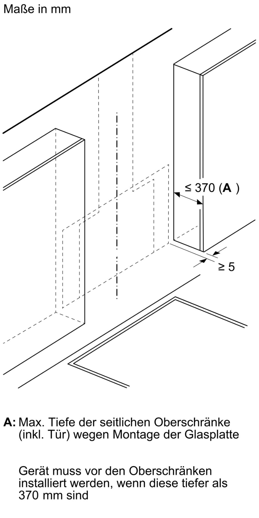 Siemens LC81KAN60 iQ500, Wandesse, 80 cm, Klarglas schwarz bedruckt 