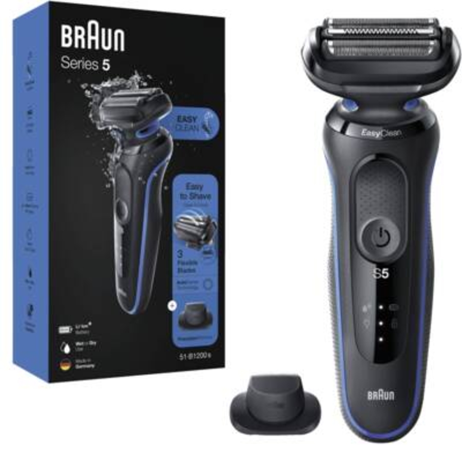 Braun Personal Care Series 5 51-B1200s  Wet&Dry Rasierer Schwarz-Blau 