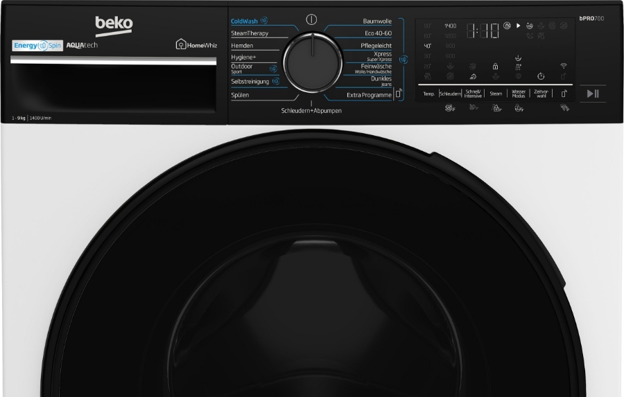 Beko B7WFU69418W Waschmaschine 60cm Frontlader 9kg 1400 U/min