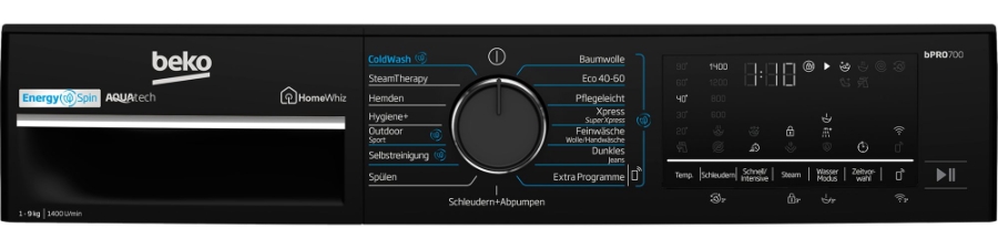Beko B7WFU69418W Waschmaschine 60cm Frontlader 9kg 1400 U/min