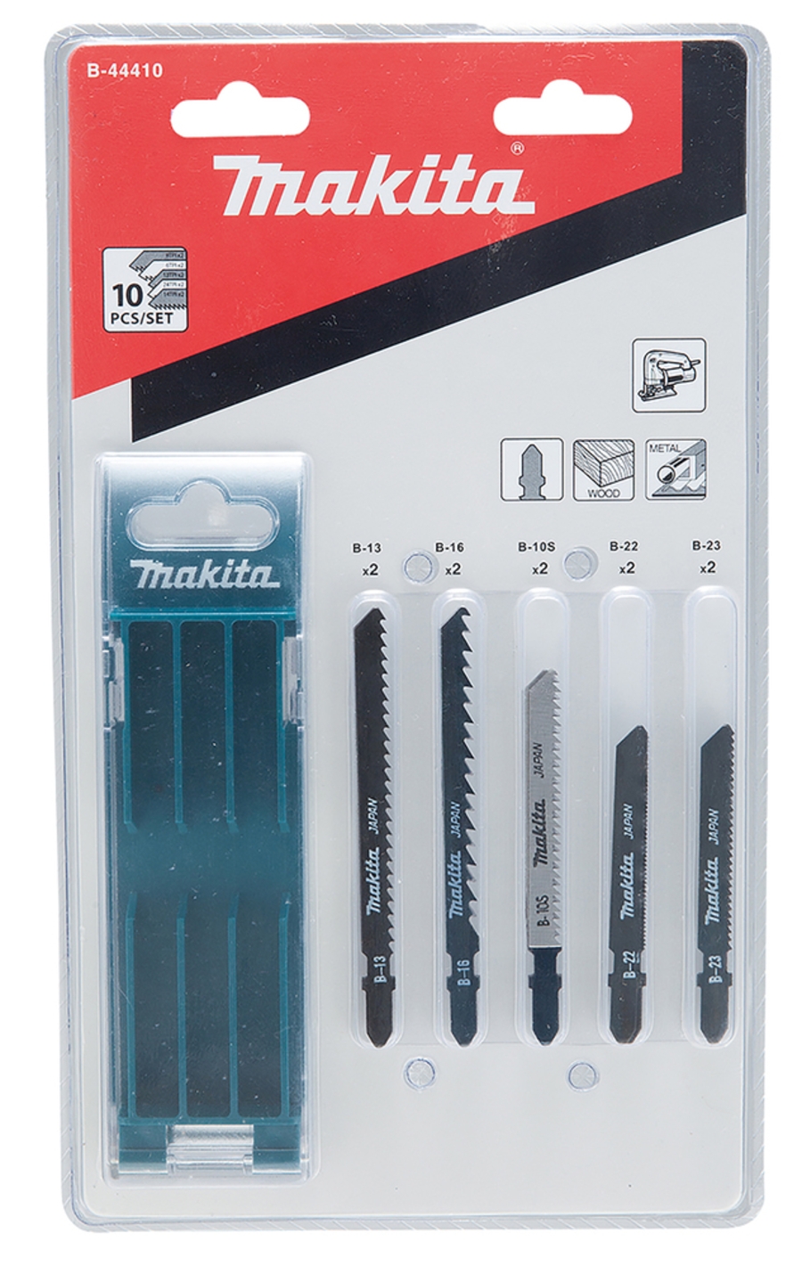 Makita B-44410 Stichsägeblatt-Set 2x B-13 • B-16 • B-10S • B-22 • B-23 • 10 Teilig