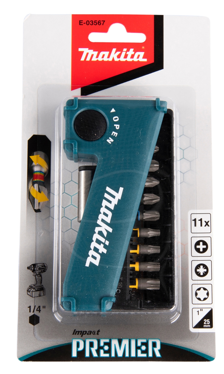 Makita E-03567 11 tlg. Impact Premier Bitset  Impact Premier • 11-teilig