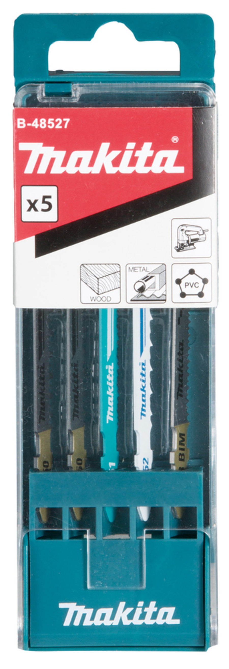 Makita B-48527 Stichsägeblatt-Set B-50 • B-51 • B-52 • B-53 • 5 Teilig