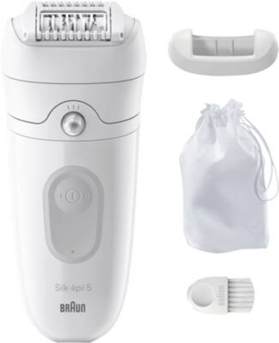 Braun Personal Care Silk-epil 5-011 Epilierer für eine einfache Haarentfernung, seidig-glatte Haut, Weiß/Grau