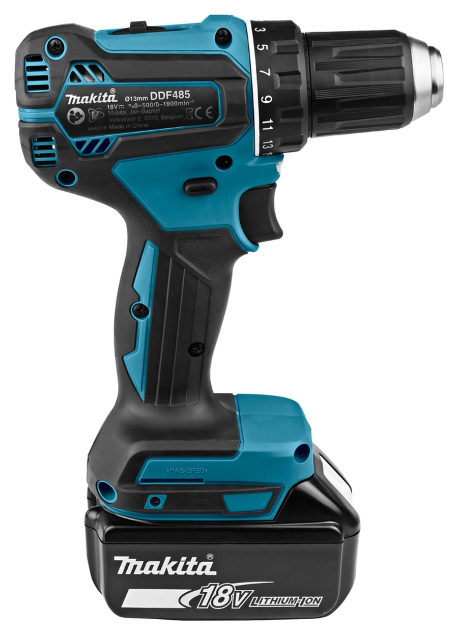 Makita DDF485RFE Akku-Bohrschrauber LXT inkl. Koffer&2 Akkus 3,0 Ah 18 V • 50 Nm • 1.900 U/min