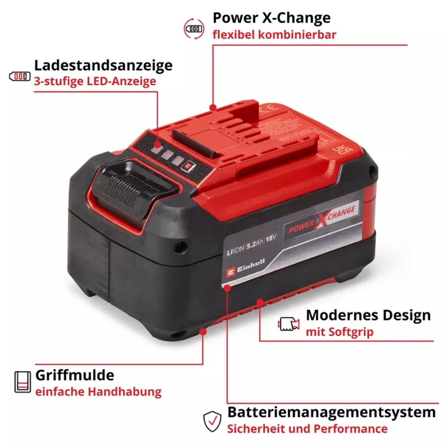 Einhell 5,2 Ah Power X-Change Plus Akku 