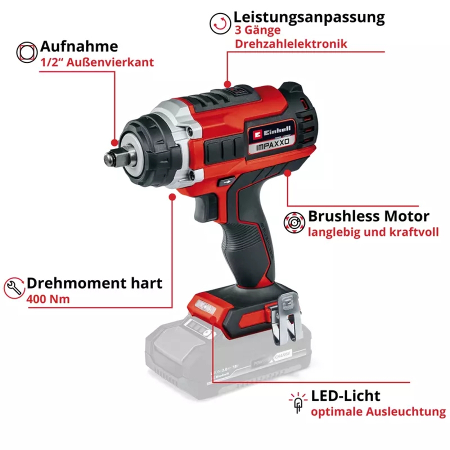 Einhell IMPAXXO 18/400 PROFESSIONAL Akku-Schlagschrauber  