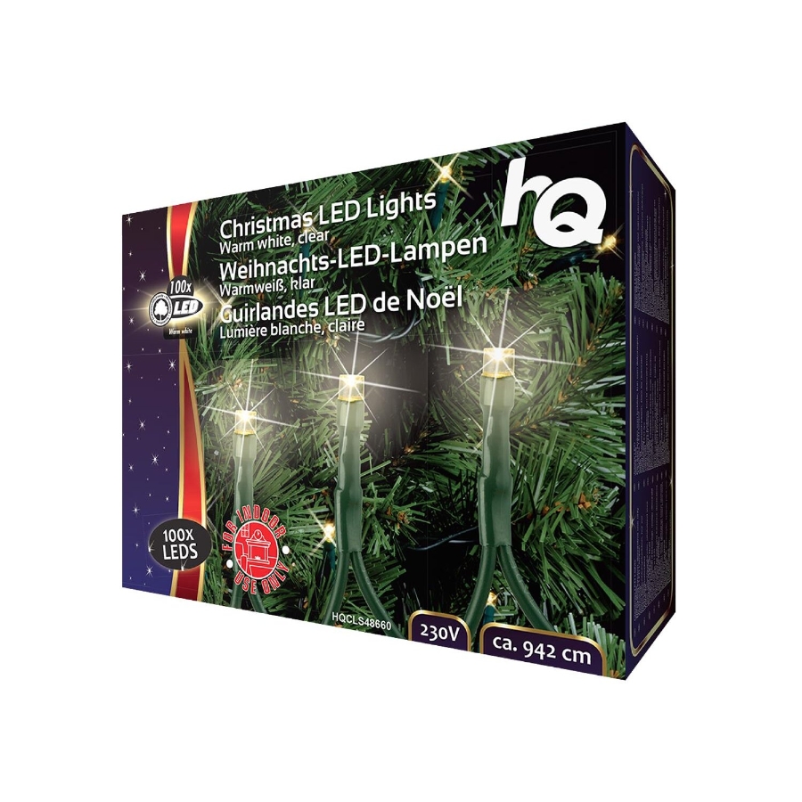 HQ Weihnachtsbeleuchtung 100 LED 2.1 W 9.42 m Warmweiss Innen 